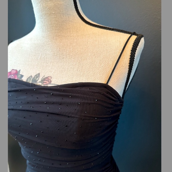 Windsor Sleeveless Rhinestone Bodycon Dress, Mini, Black, Size Small - Picture 7 of 13
